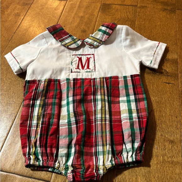 Sugar dumpling boys size 24 months Christmas initial M - Picture 1 of 5